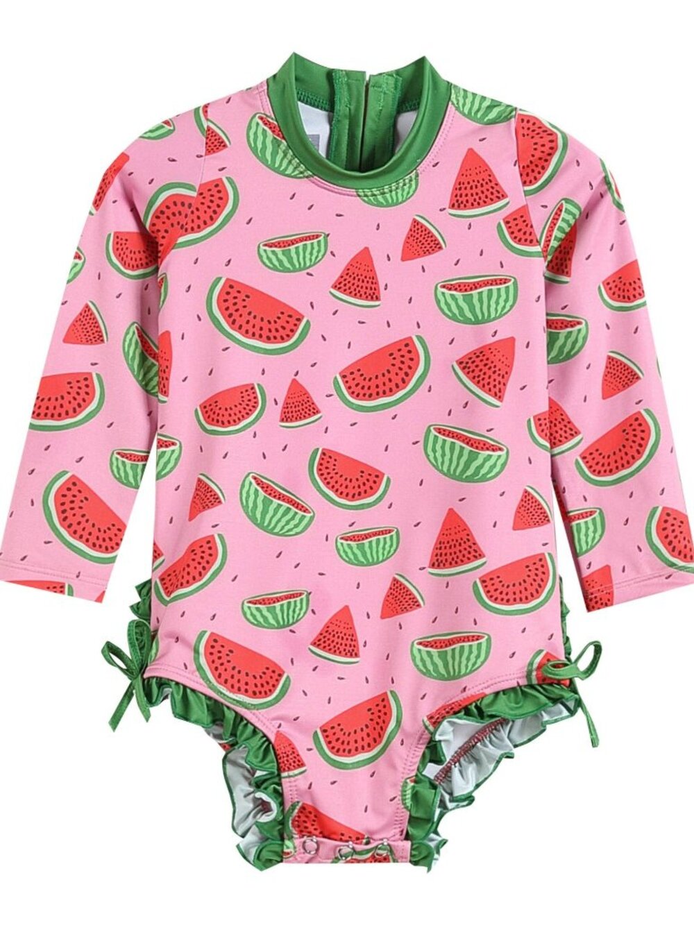 Watermelon Long Sleeve Ruffle Swimsuit - Lil Cactus